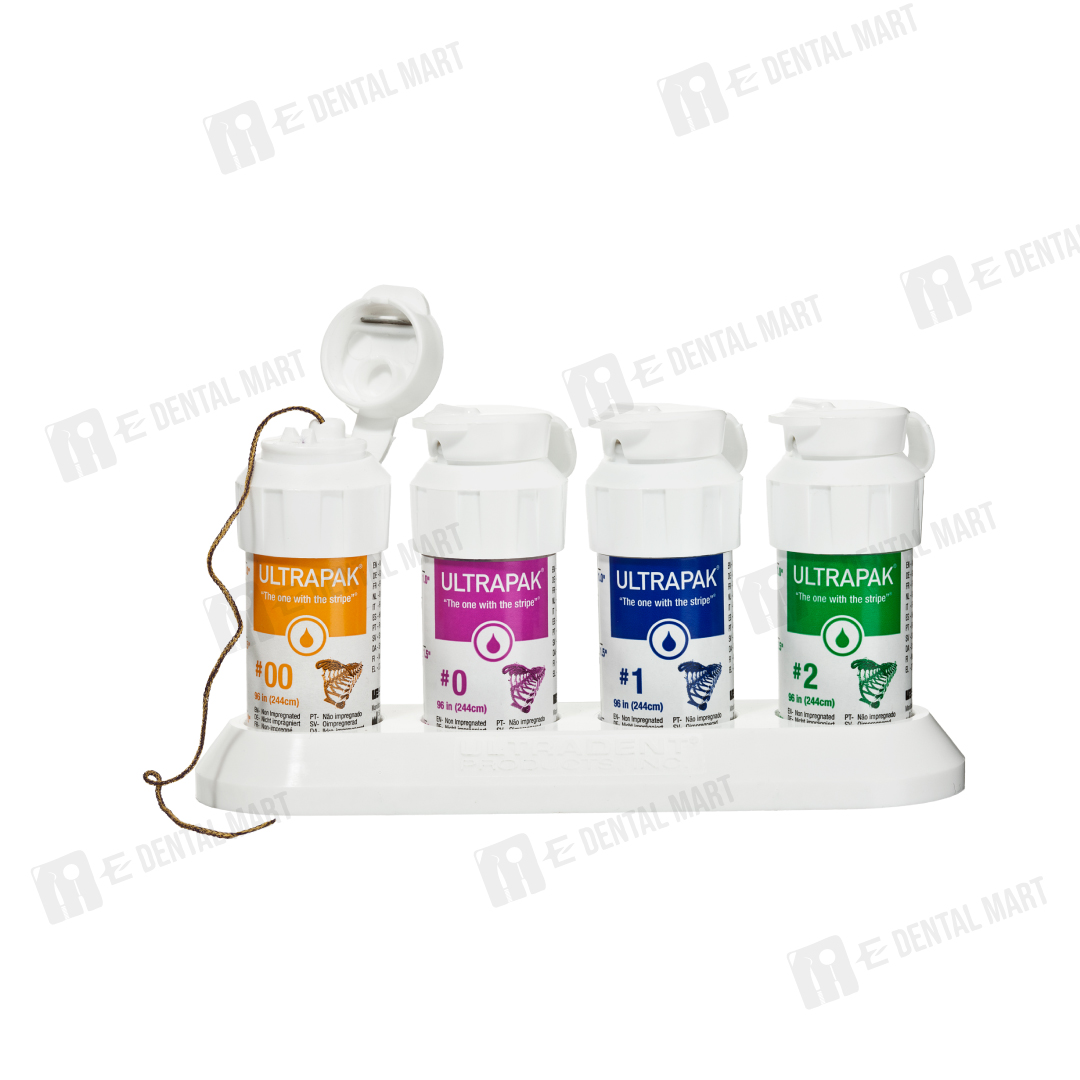 Ultradent Dental Gingival Retraction Cord Size 2 - 100% Cotton Knitted Design For Gentle Gum Retraction